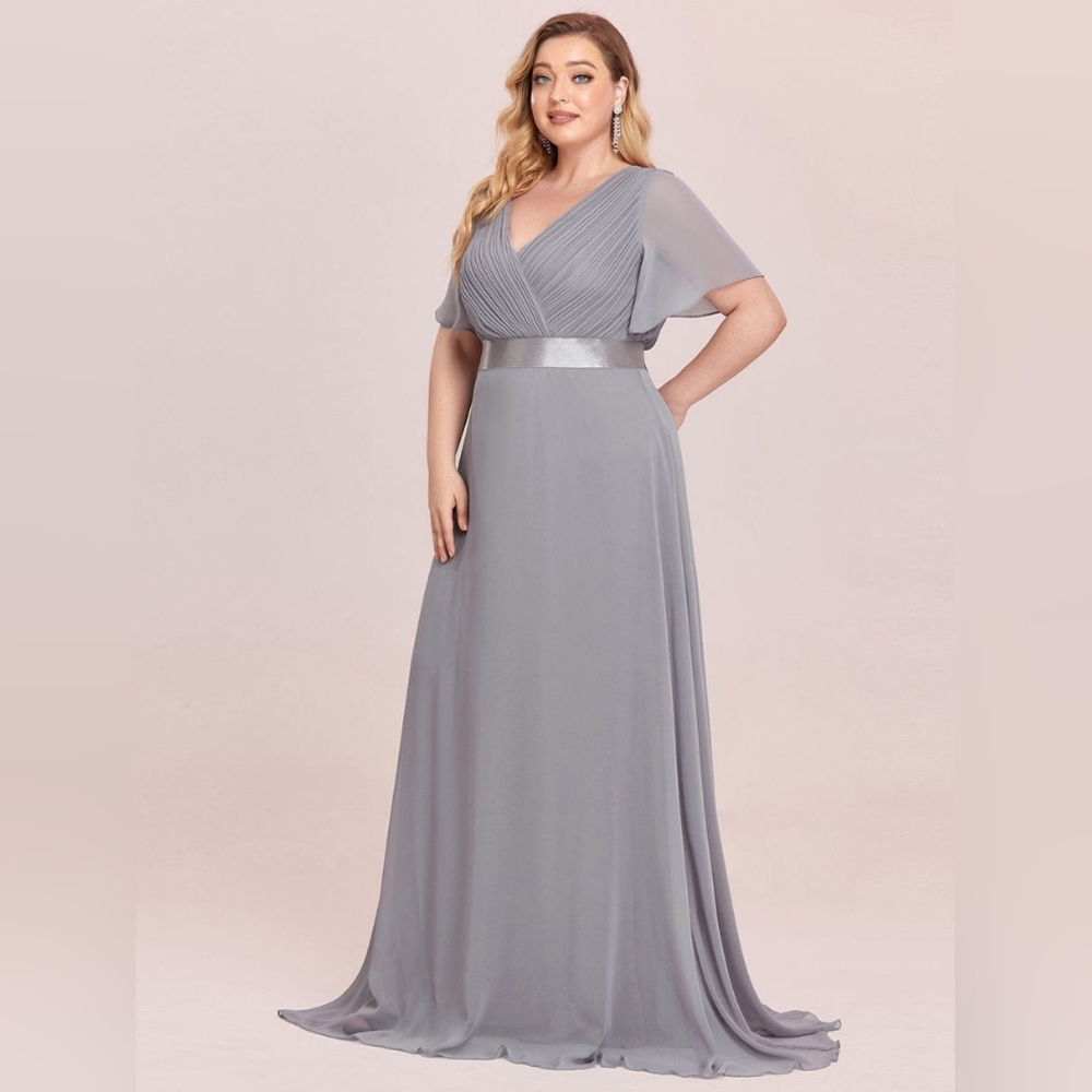 Light Grey Silver Bridesmaid Dress New